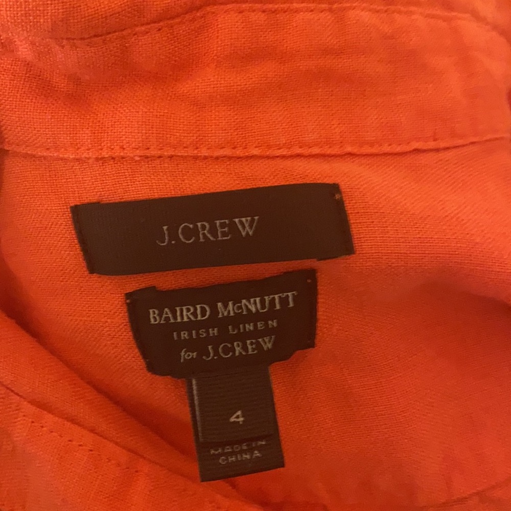 Orange Baird McNutt Irish Linen for J.Crew - Picture 3 of 3